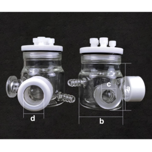 H Type Optical Electrochemical Cell with Water Bath,  Sealed/Unsealed